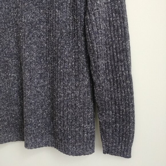 Vintage Pelican Cove mockneck cotton blend ribbed sweater top Large flecked - Picture 7 of 15